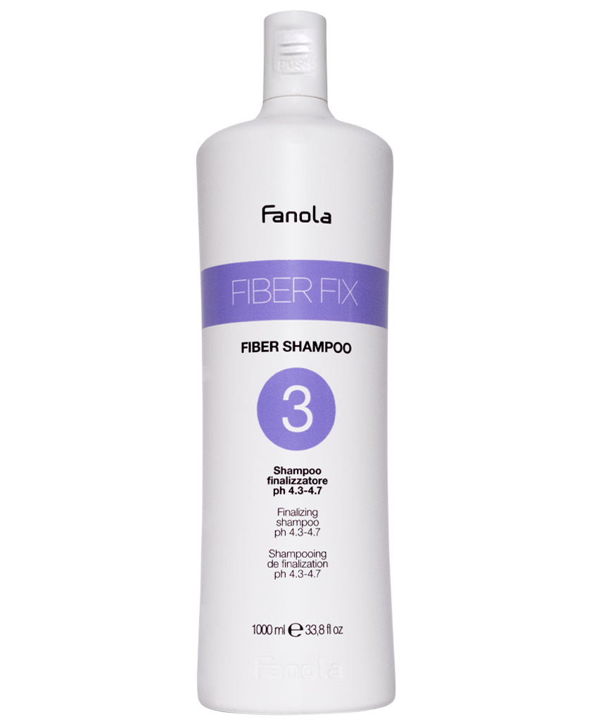 Fanola Fiber Fix Shampoo 3 Finalizing pH 4.3–4.7 — шампунь для стабілізації кольору та надання блиску, 350 мл